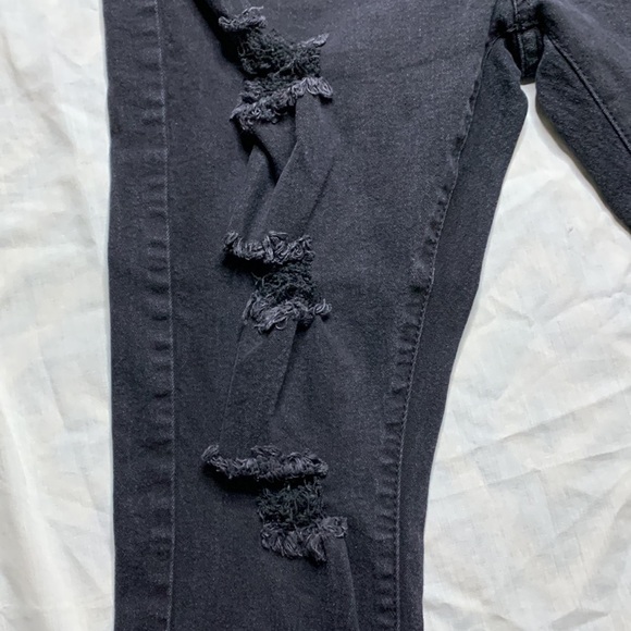 Boohoo blue Distressed jeans size 14 - Picture 3 of 4